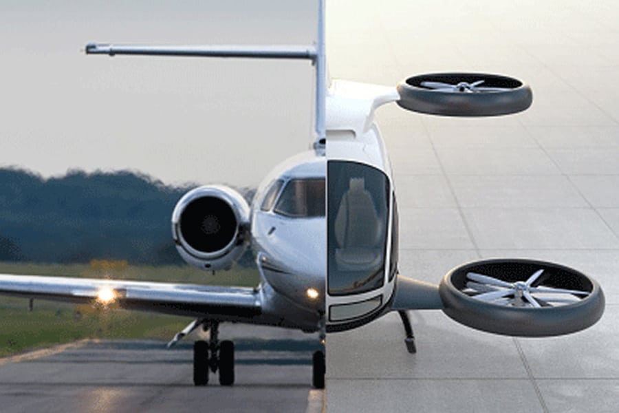 Photo of half jet plane, half drone